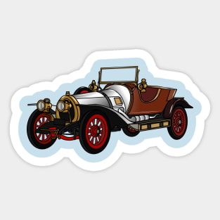 Classic car 1920 cartoon illustration Sticker
